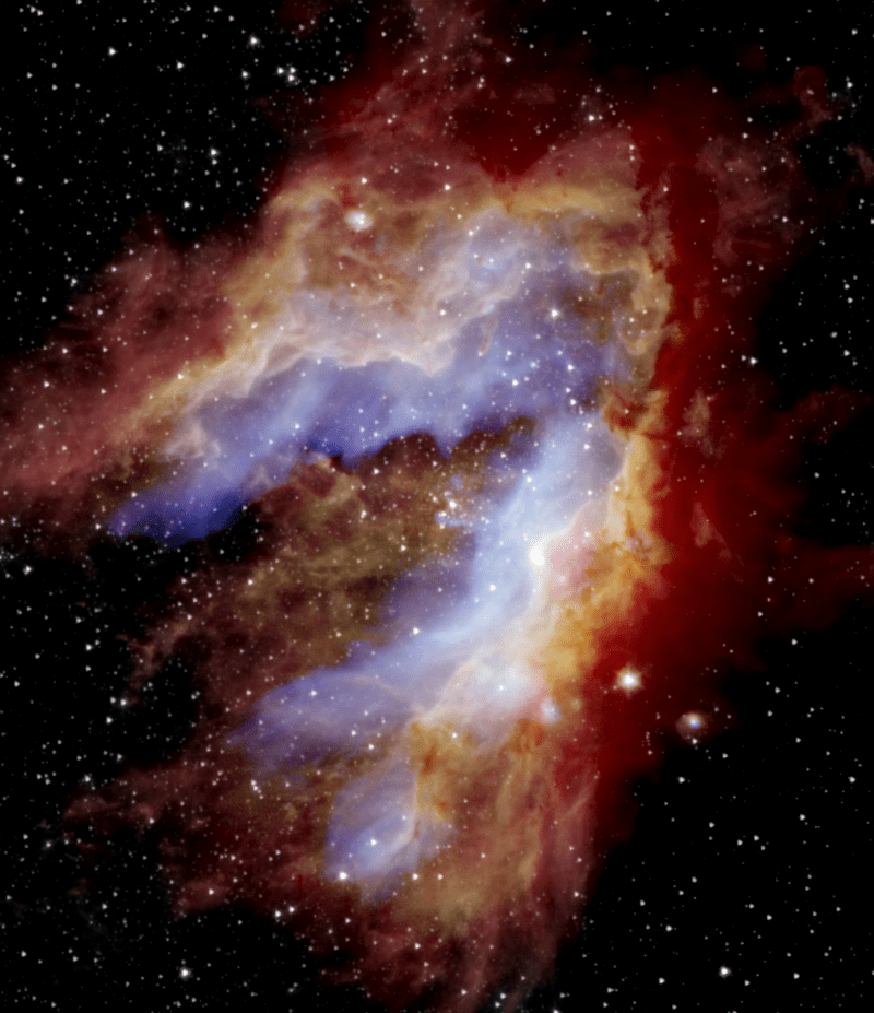 欧米茄星云M17 | NASA/SOFIA/Lim， De Buizer， & Radomski et al.; ESA/Herschel; NASA/JPL-Caltech