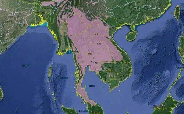 泛泰主义者主张的泰民族国家，包括中国的部分领土<br>
