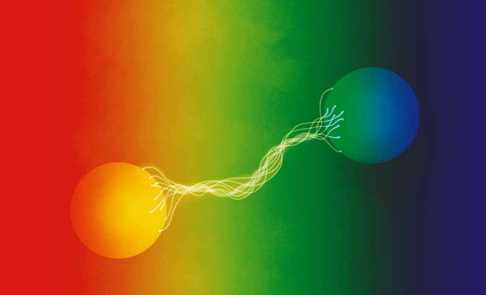 量子纠缠（图源：诺贝尔委员会）<br>