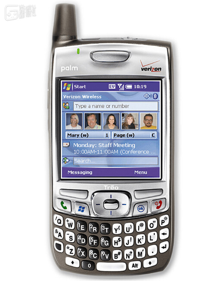你没有看错，这的确是一台Palm，但是Windows系统<br label=图片备注 class=text-img-note>