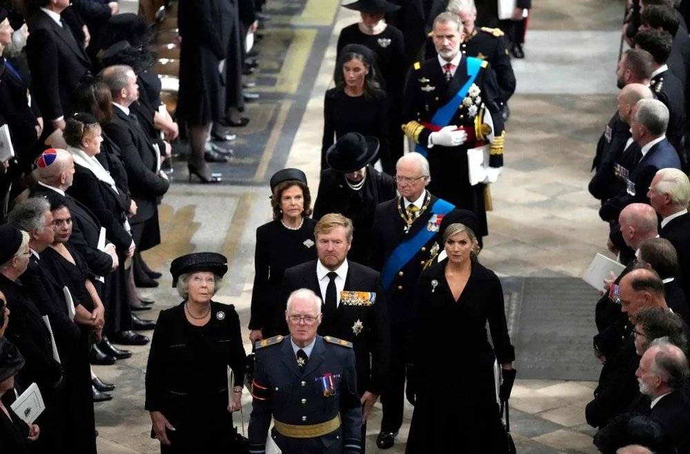 出席英国女王伊丽莎白二世葬礼的欧洲王室成员们