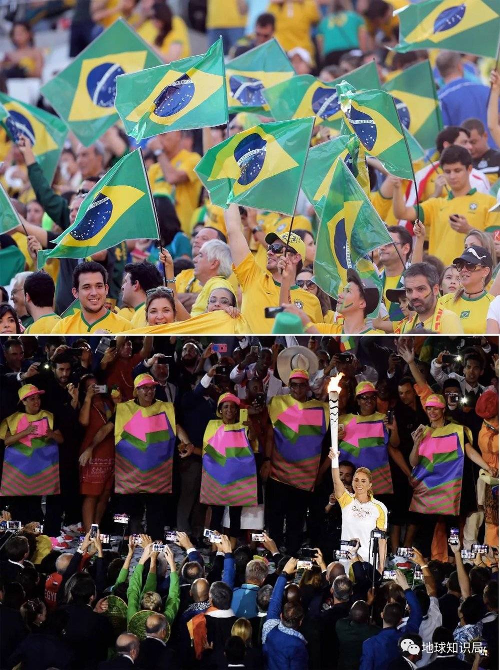 上图：2014年世界杯举办期间，下图：2016年夏季奥运会开幕式现场（图：shutterstock）