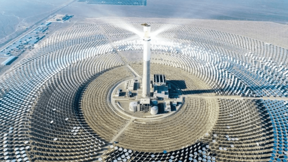 哈密50兆瓦熔盐塔式光热发电项目。来源/哈密政府网<br>