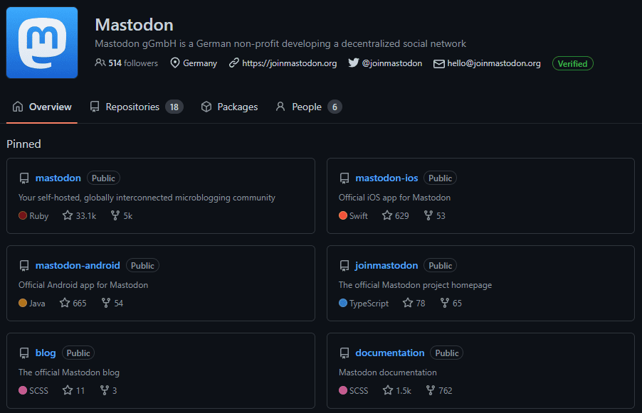 Mastodon 开源项目   图片来源：GitHub<br label=图片备注 class=text-img-note>