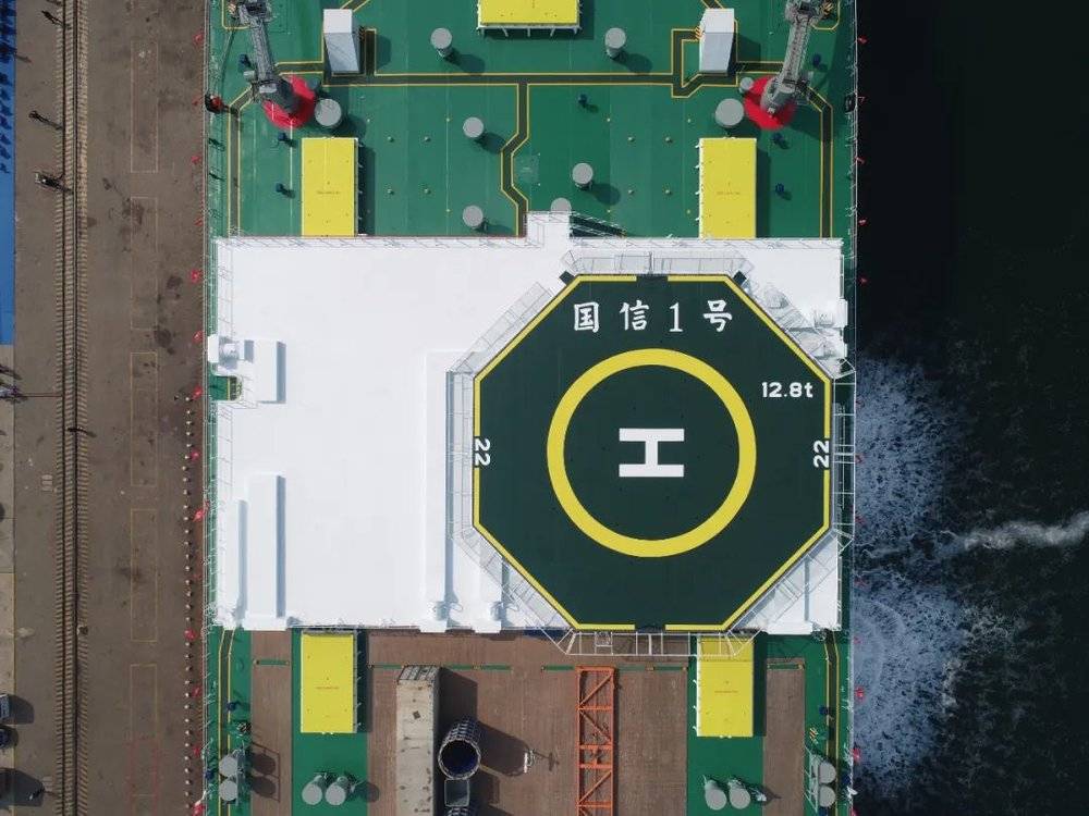 俯视“国信1号”甲板。图片由受访者提供