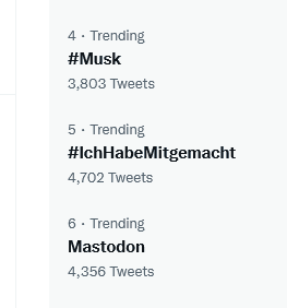 Mastodon 上了 Twitter 热门，图源：Twitter
