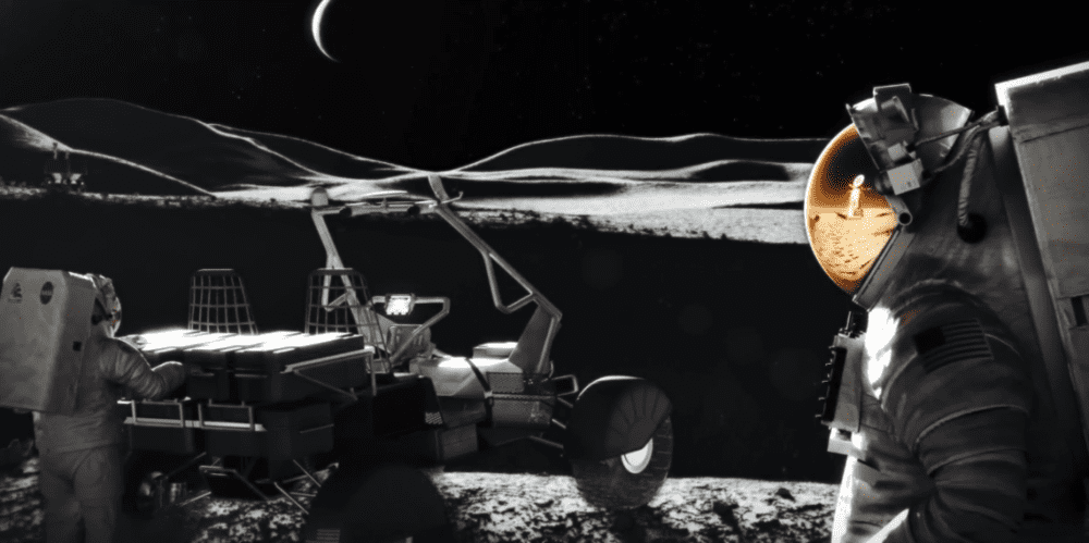月球车示意图    图片来源：NASA<br label=图片备注 class=text-img-note>