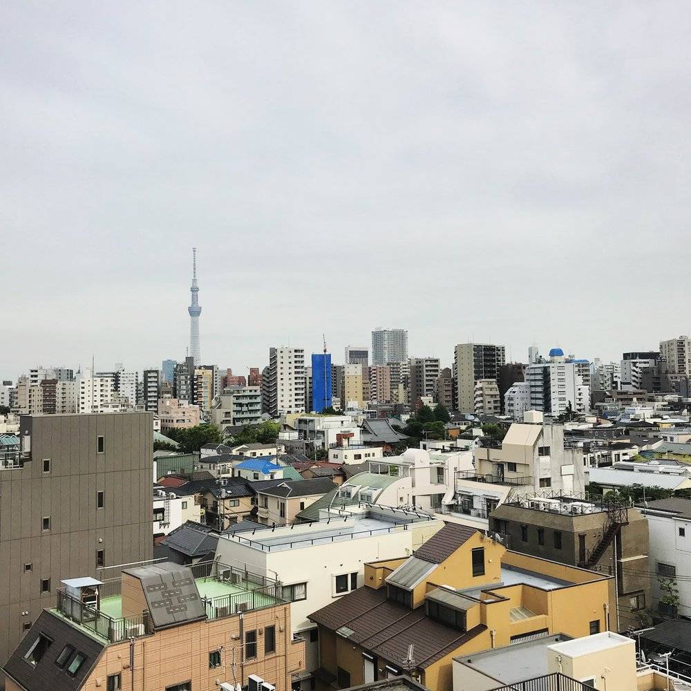 东京街景，远处为东京晴空塔，拍摄：麦子