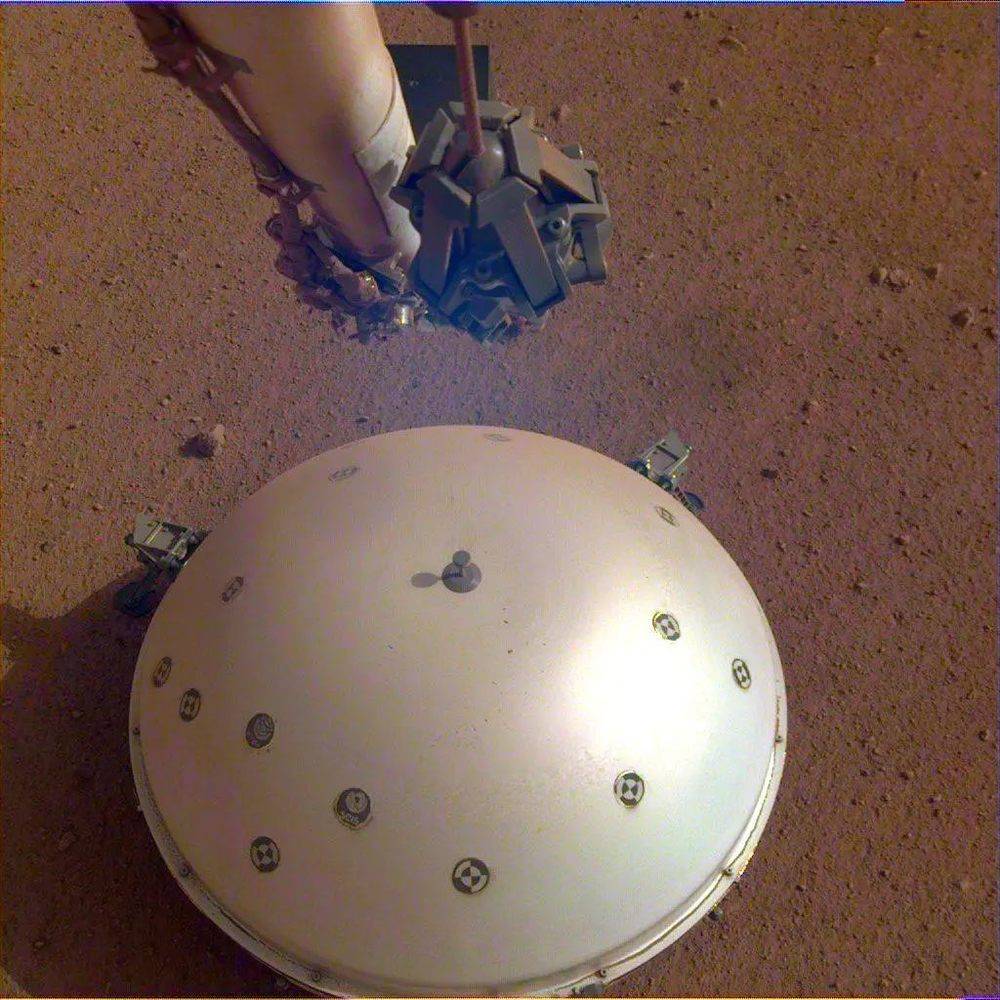 火星地震仪（来源：NASA中文网）<br>