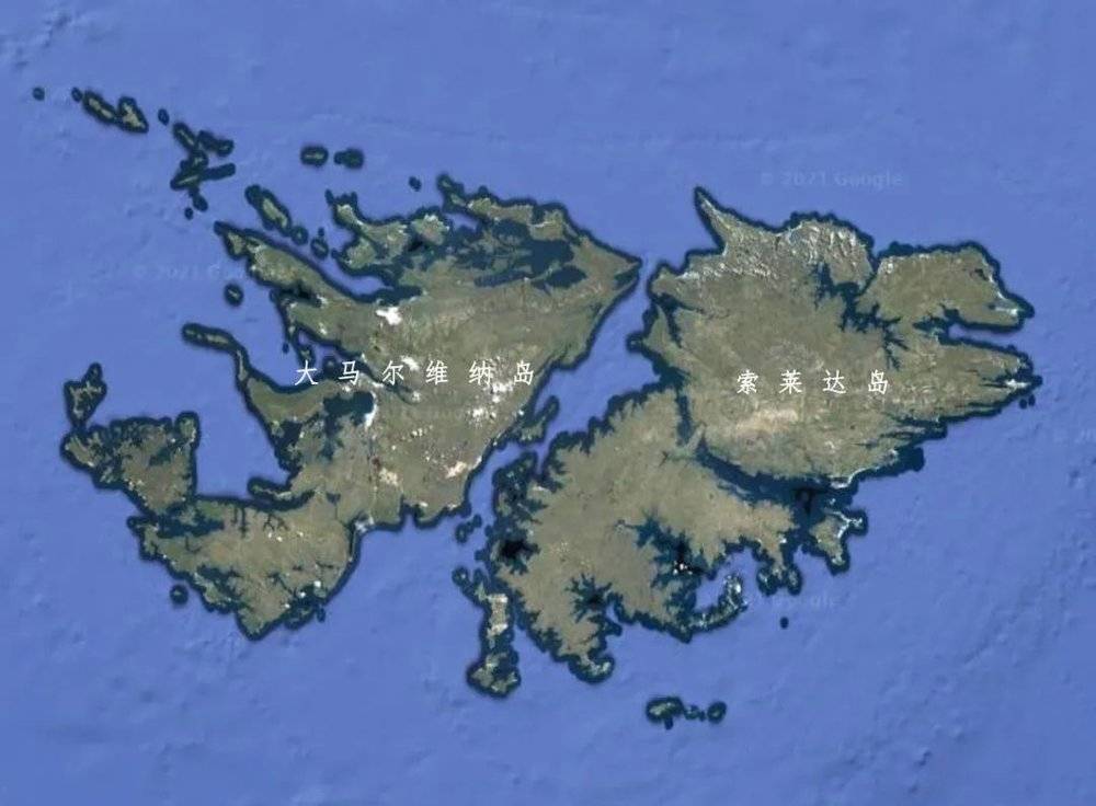 大马尔维纳岛和索莱达岛 图：google map