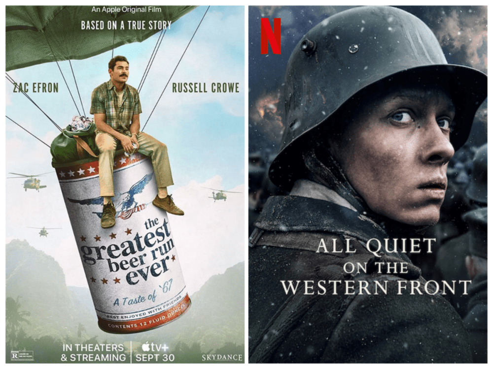 《有史以来最棒的啤酒运送》与《西线无战事》电影海报