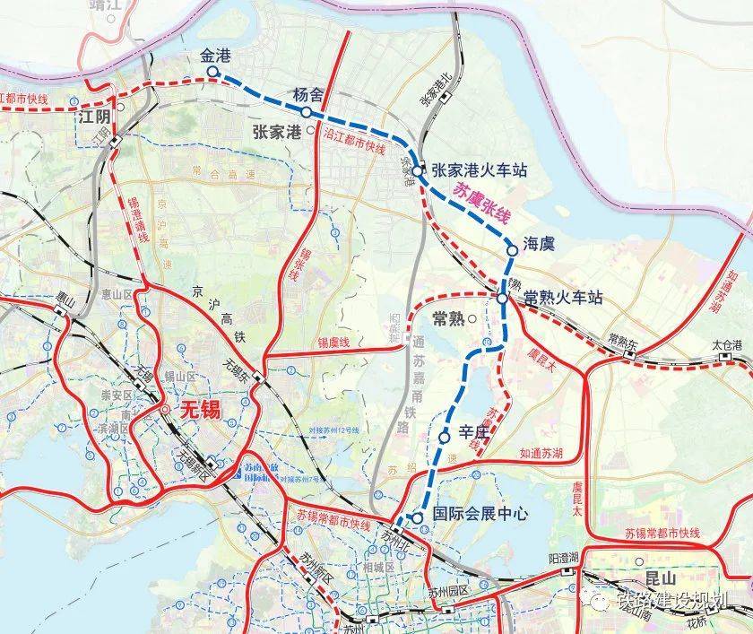 苏虞张线参考示意图 图片来源：铁路建设规划<br>