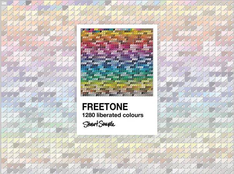 Freetone并非潘通的替代品，而是“与潘通色很相像的颜色”。/Twitter @STUART SEMPLE<br>