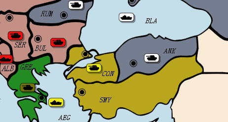 土耳其（黄色）被Cicero（灰色）领导的同盟联合围攻<br>