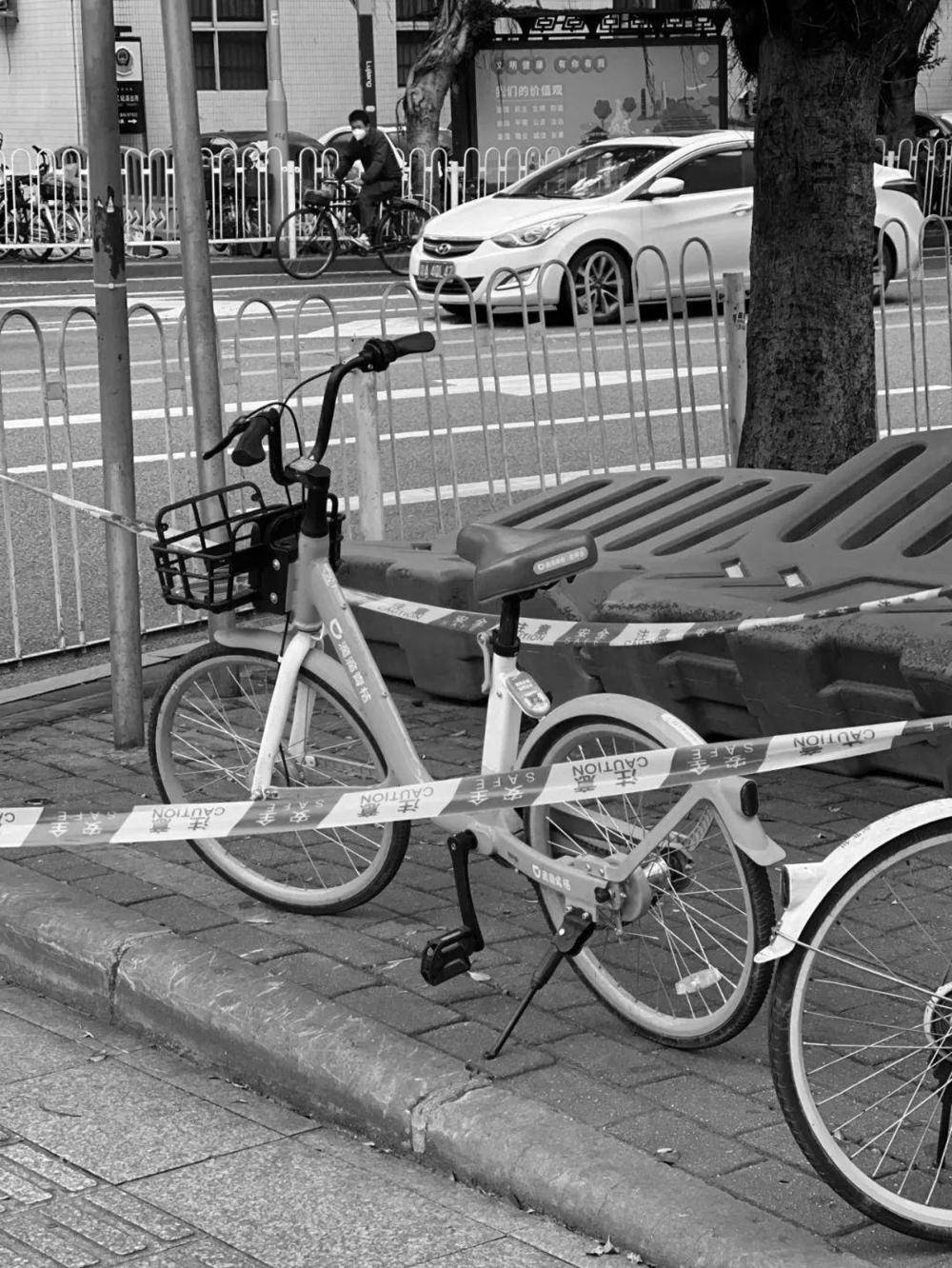 △海珠区，一些被困住的自行车，是时候重新返岗了。（摄影：朱恺）<br>