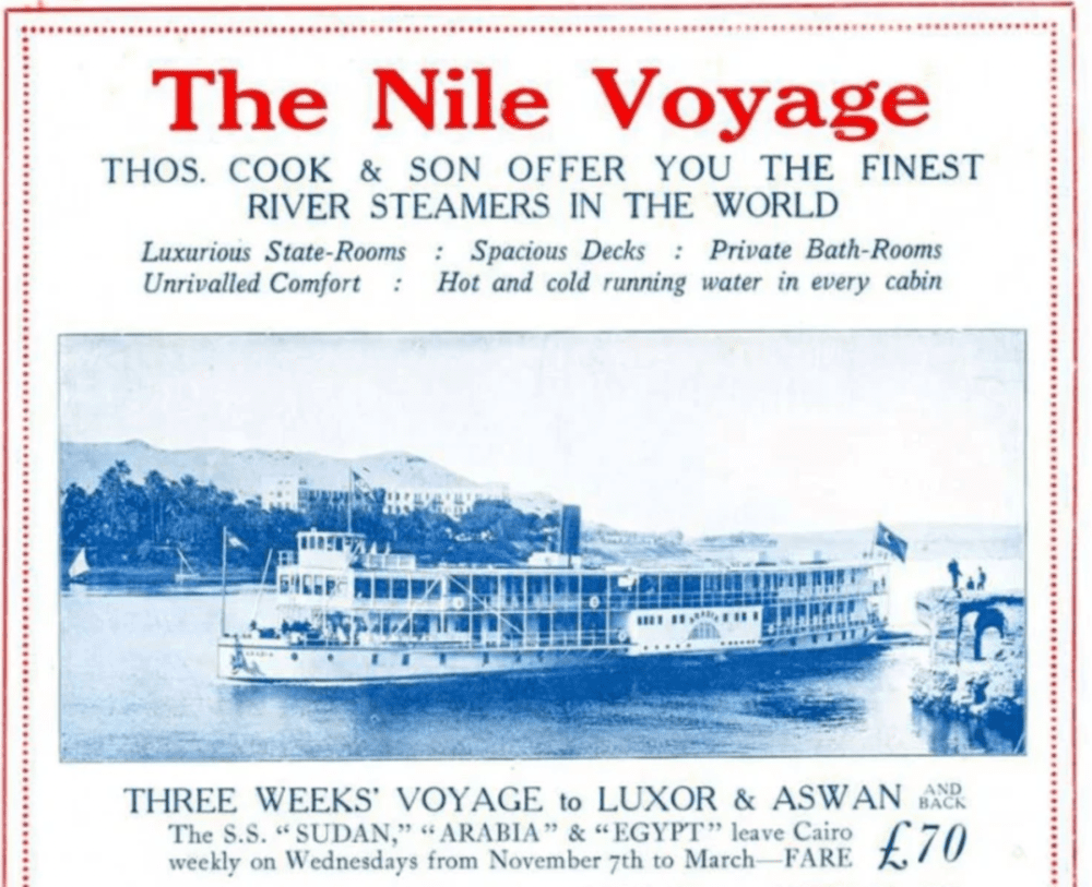 1922年的游船广告（图片来源：Wikimedia Commons）