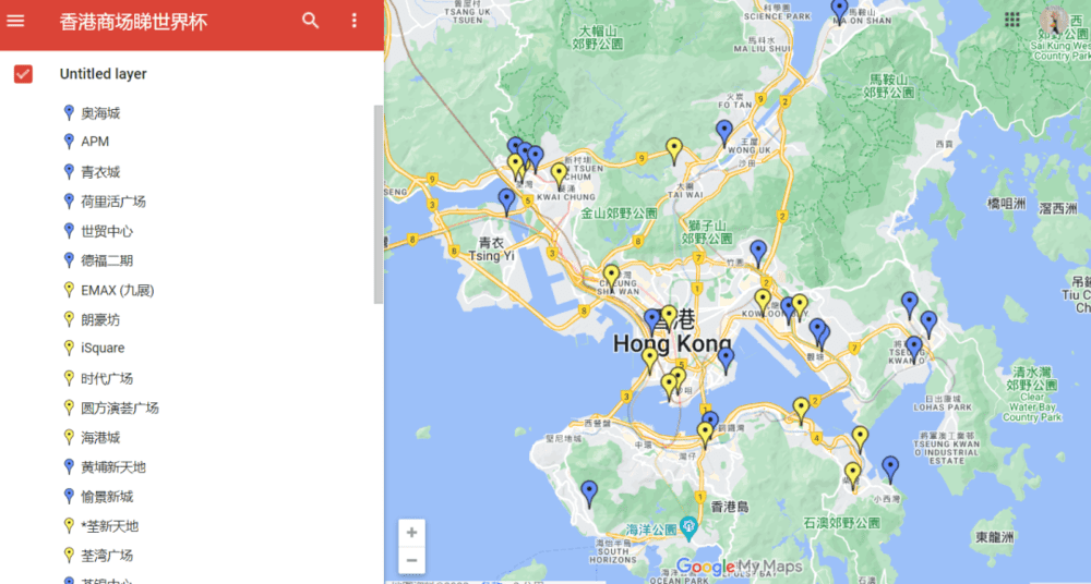 有人特地整理了香港可以看世界杯的商场。<br>