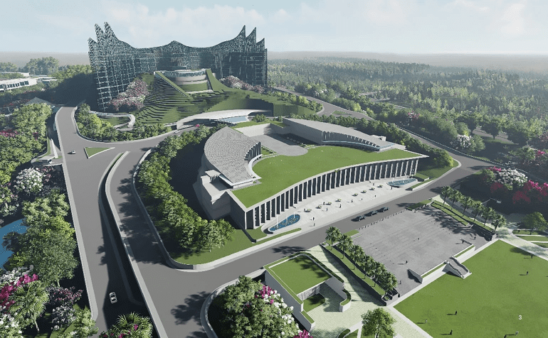 ●  2022年印尼政府释出的Nusantara市中心总统府设计效果图 / Nyoman Nuarta<br>