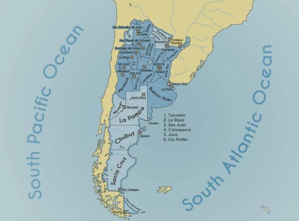 ▲二战后成为联邦省份的地区（淡蓝色）