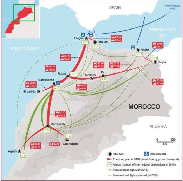 摩洛哥交通规划图