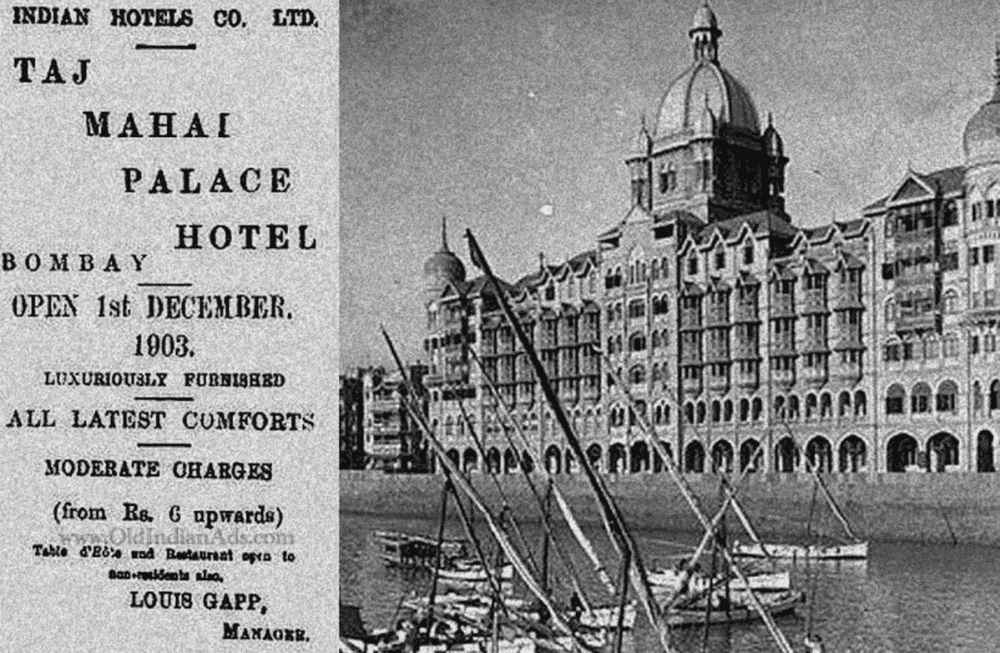 著名的泰姬马哈酒店（阿拉伯语“放置王冠的地方”），由塔塔家族在1903年建成，是当时世界上最奢华的酒店，2008年曾发生被称作“印度9·11”的恐怖袭击事件，事件曾被改编为电影《孟买酒店》<br>