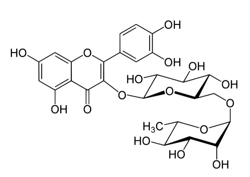 芦丁的分子结构 | wikipedia<br>