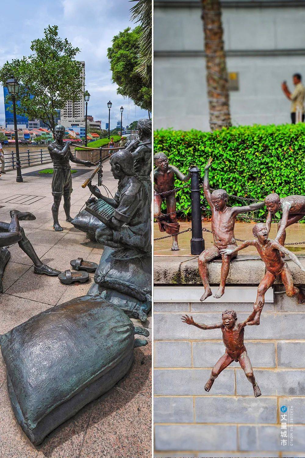 新加坡河沿岸的系列雕塑，成为艺术网络的代表