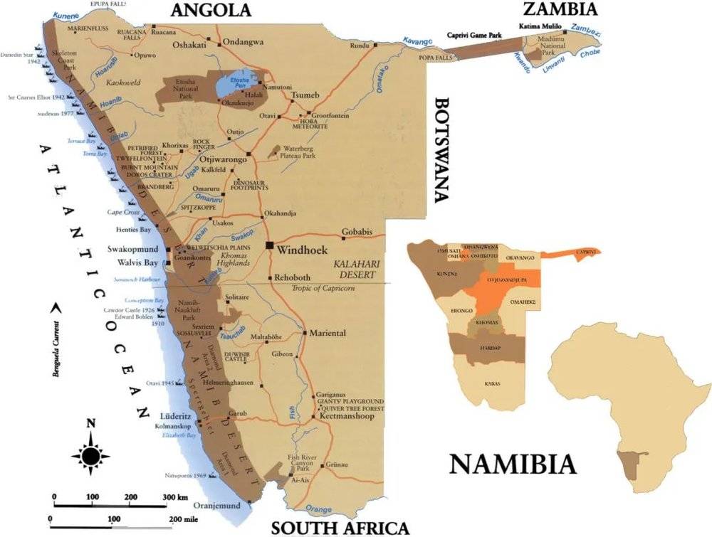 纳米比亚地图<br>