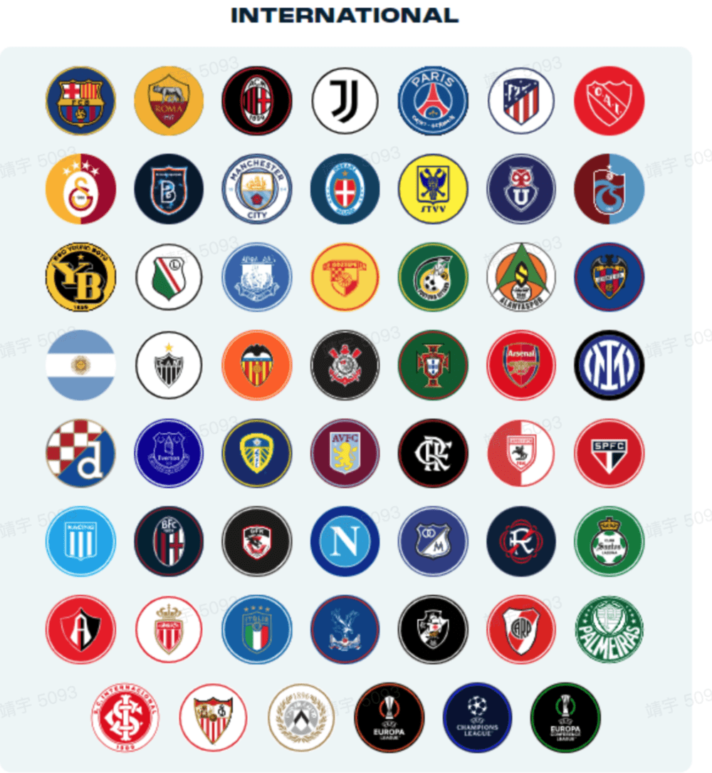 Socios 目前合作的国际足球俱乐部品牌｜Socios<br>