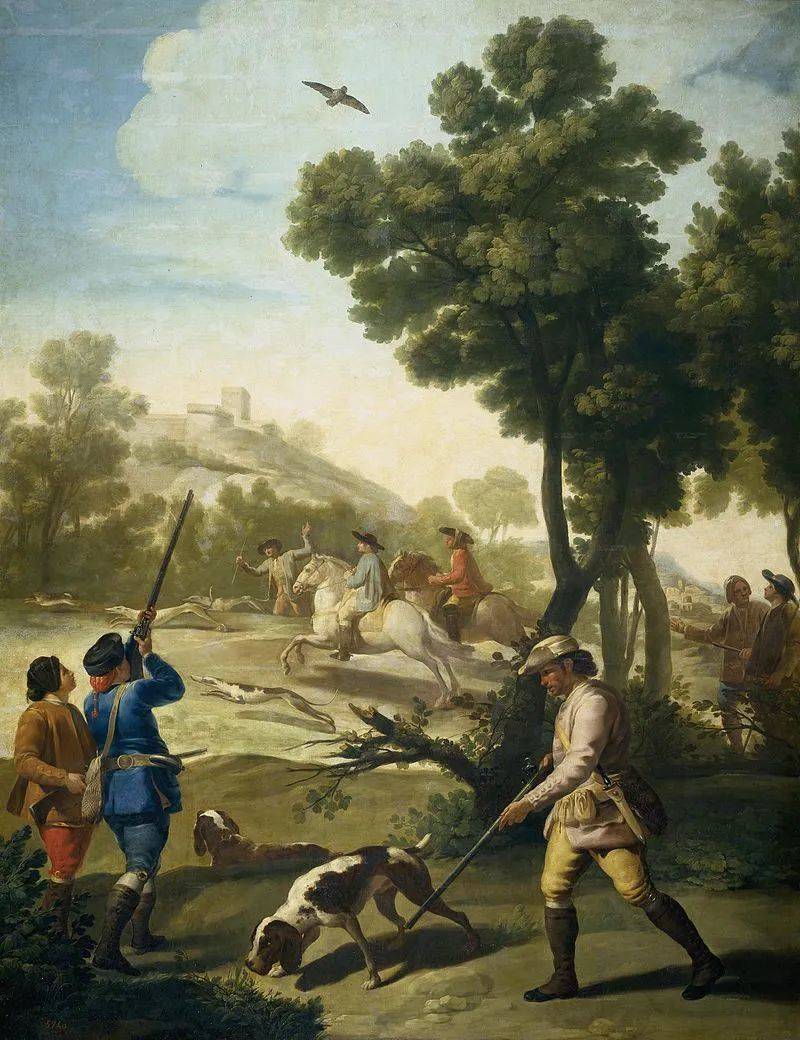 Francisco Goya， The Quail Shoot， 1775。/Wiki