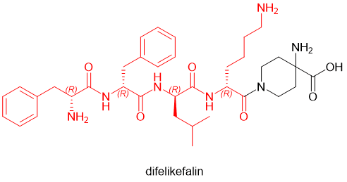 图6. 全D-型氨基酸多肽Difelikefahlin的化学结构