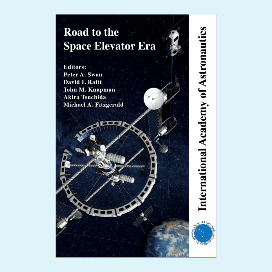 2018年国际宇航研究院发布的报告，封面图就是畅想的太空电梯概念