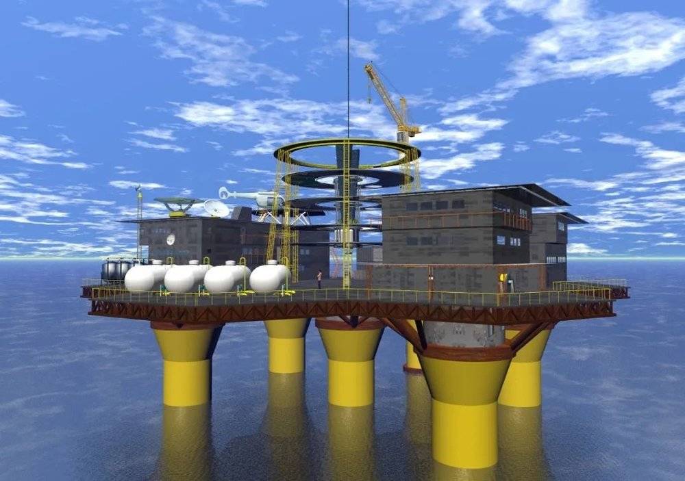现代太空电梯概念研究发现，海上可移动基站要比固定陆上站更合理和可行，图源：http://vadym-pasko.com/projects/space-elevator.html