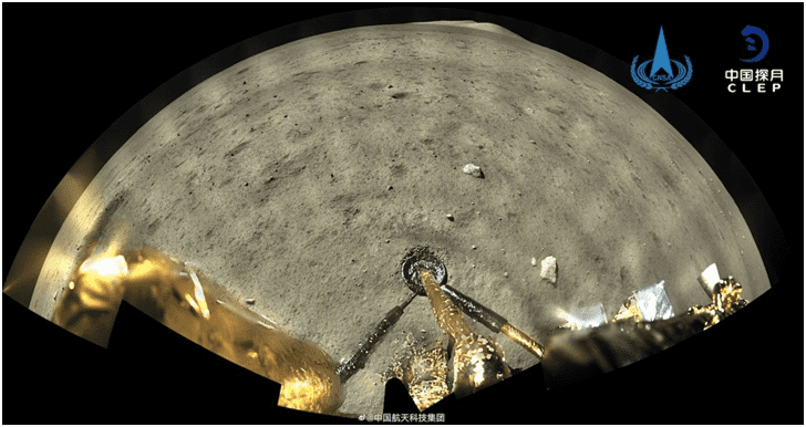 2017年中国发射嫦娥五号采集了两公斤月表样品返回地球。嫦娥五重8吨，大约五米见方，可见地月旅行之难，图源：CLEP<br>
