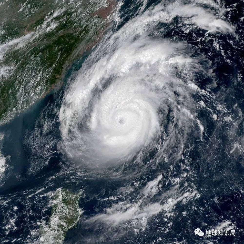 黑潮延长线海面温度（SST）的子午振荡线，与东亚夏季沿岸登陆台风的数量也显着相关台风“梅花”（图：维基百科）