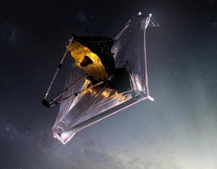 2021年12月底，天文学家将他们最好的圣诞礼物送入了太空，也就是韦布空间望远镜。它是有史以来发射的最强大的韦布空间望远镜的艺术家畅想图。（图/NASA GSFC， CIL， Adriana Manrique Gutierrez）<br>