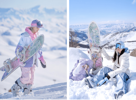 李昕樾的滑雪穿搭，图片来源：昕樾