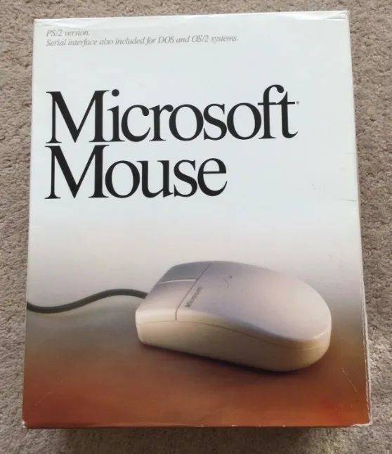 早期的微软鼠标包装盒<br>