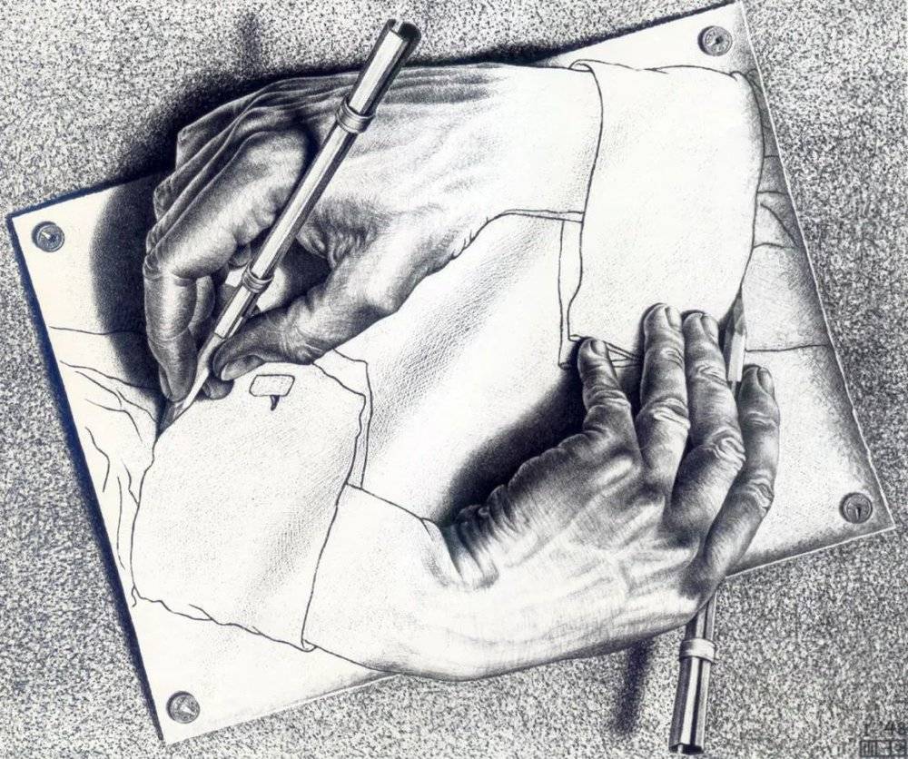 Drawing Hands｜Wikipedia<br>