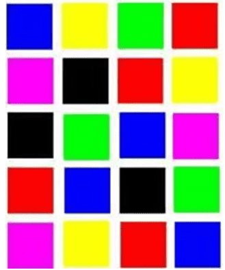 测试2：尽量快而正确地说出每个方格的颜色丨Stroop色词测验<br>