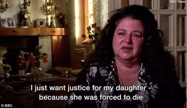 ▷ 在BBC采访中，母亲流着泪说：我女儿是被迫去死的<br>