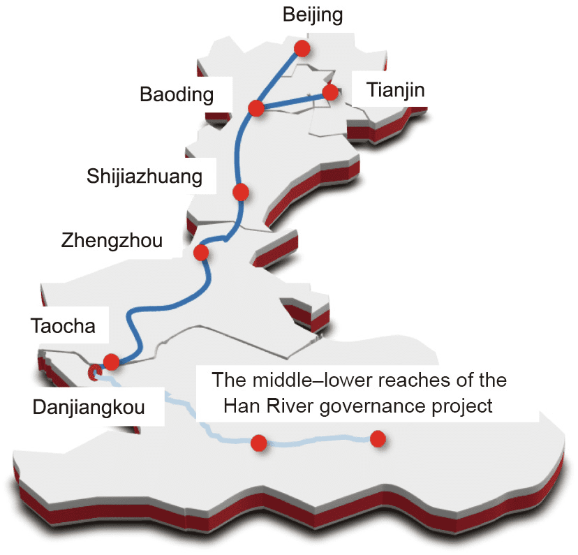 图1. 南水北调中线一期工程总体布局。<br>