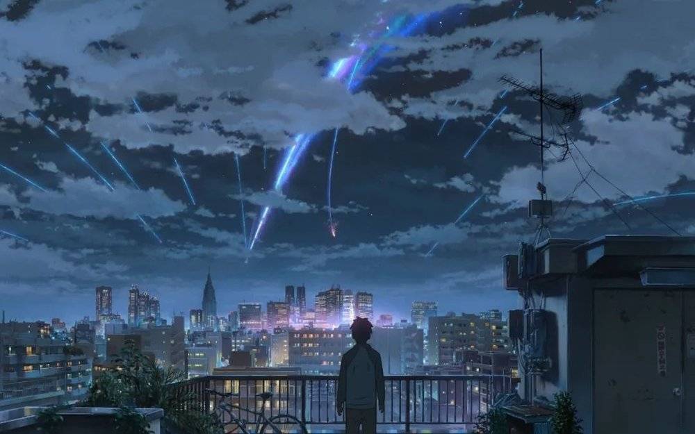 《你的名字。》中，泷在东京懵懂地看着美丽而又危险的彗星，体现出了一种绝对的非当事人性