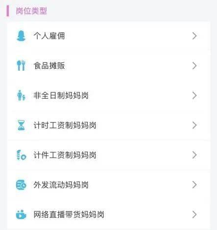 妈妈岗的几种模式。图/妈妈岗小程序<br>