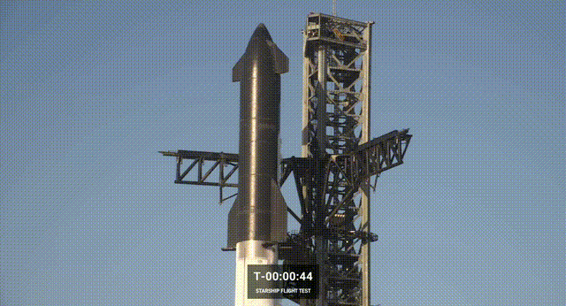 先蹦到39秒，然后又退了回去 图片来自：SpaceX直播