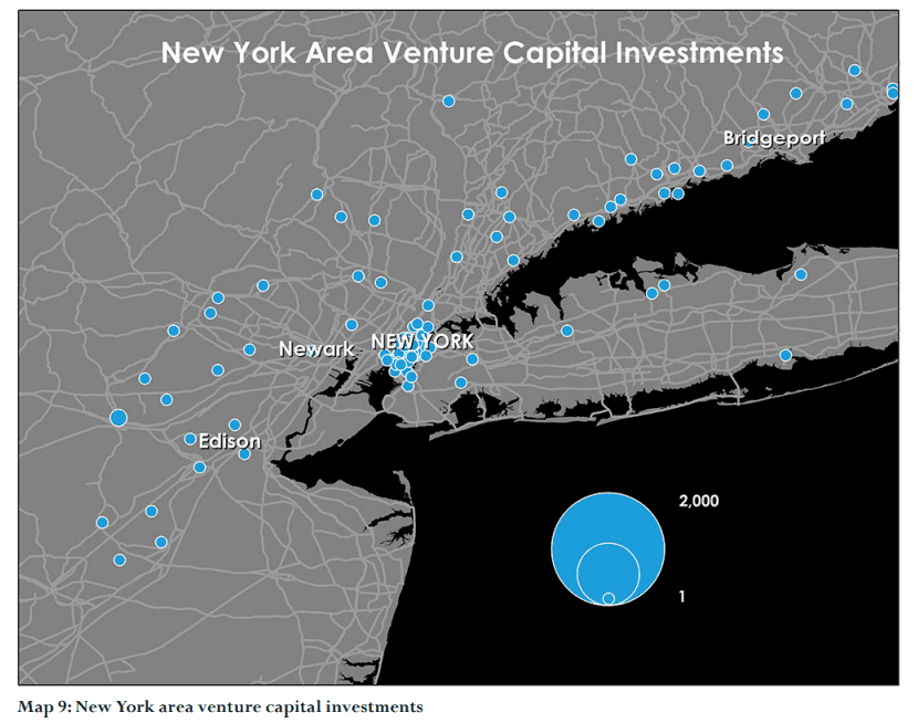 @《Startup City》：纽约的风投规模与创新活动地理分布<br>