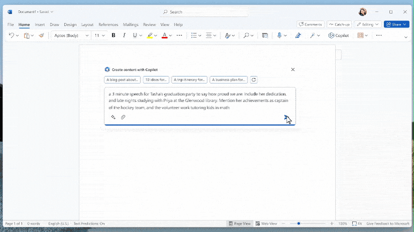微软推出安装GPT-4 模型的Office 套件，可自动写word文档