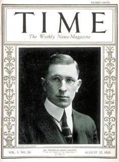 获得诺贝尔奖后班廷登上了美国《时代》（Times）杂志的封面｜TIME Magazine<br>