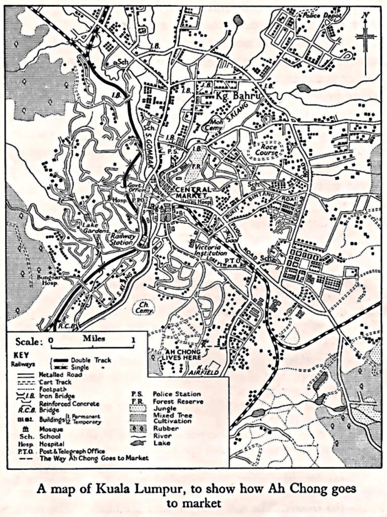 1950年吉隆坡地图<br>